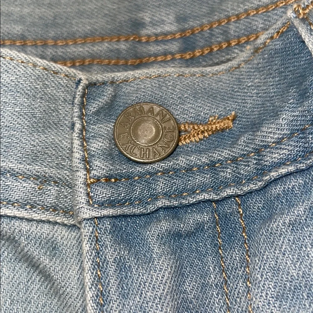 Armani Exchange Light Blue Distressed Slim 5 pocket Jeans NWT 30 x 33 30R